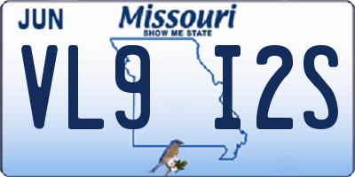 MO license plate VL9I2S