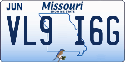 MO license plate VL9I6G