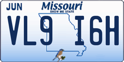 MO license plate VL9I6H