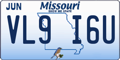 MO license plate VL9I6U