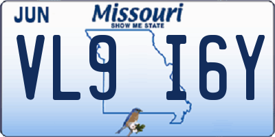 MO license plate VL9I6Y