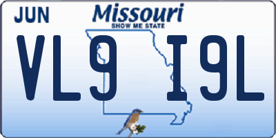 MO license plate VL9I9L