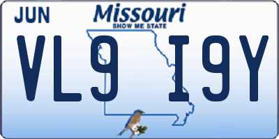 MO license plate VL9I9Y