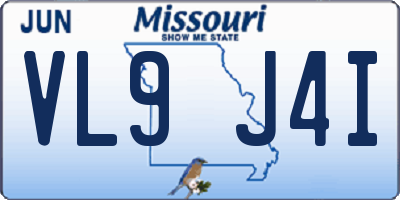 MO license plate VL9J4I