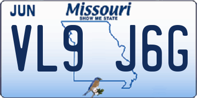 MO license plate VL9J6G