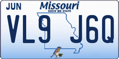 MO license plate VL9J6Q