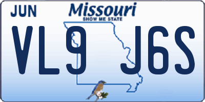 MO license plate VL9J6S
