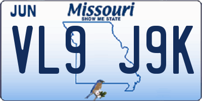 MO license plate VL9J9K