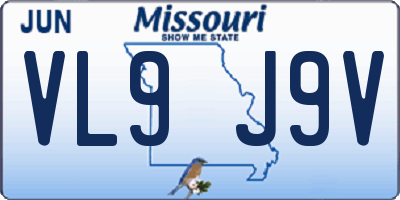 MO license plate VL9J9V
