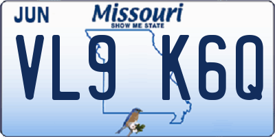 MO license plate VL9K6Q