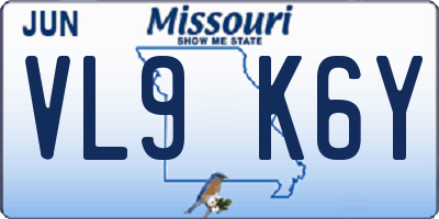 MO license plate VL9K6Y