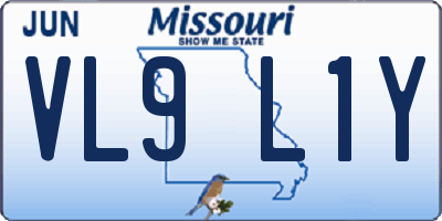 MO license plate VL9L1Y