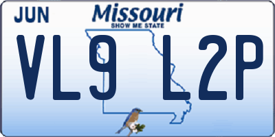 MO license plate VL9L2P