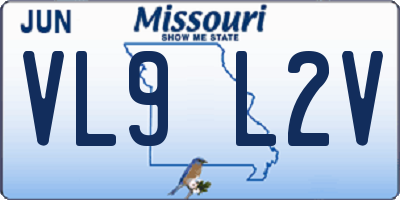 MO license plate VL9L2V