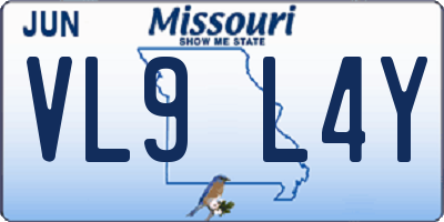 MO license plate VL9L4Y