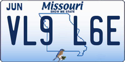 MO license plate VL9L6E