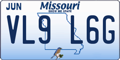 MO license plate VL9L6G