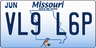 MO license plate VL9L6P