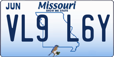 MO license plate VL9L6Y