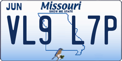MO license plate VL9L7P