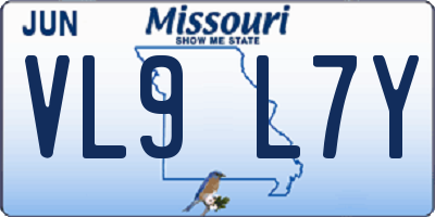 MO license plate VL9L7Y
