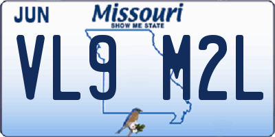 MO license plate VL9M2L
