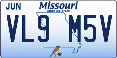 MO license plate VL9M5V