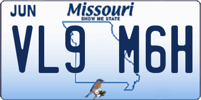 MO license plate VL9M6H