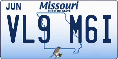 MO license plate VL9M6I