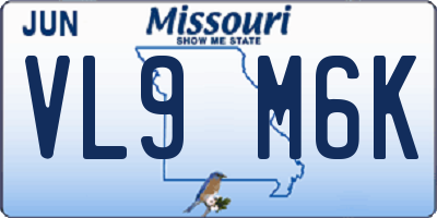 MO license plate VL9M6K