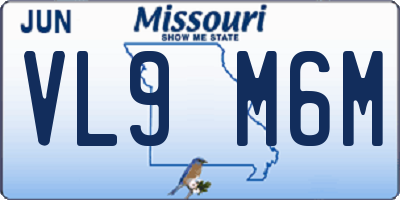 MO license plate VL9M6M