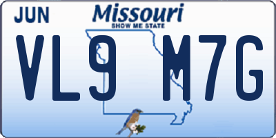 MO license plate VL9M7G