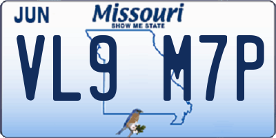 MO license plate VL9M7P