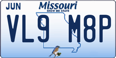 MO license plate VL9M8P