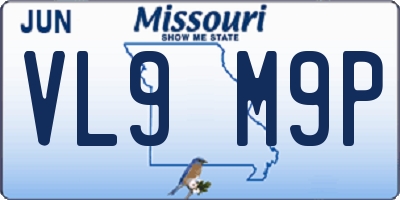MO license plate VL9M9P