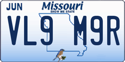 MO license plate VL9M9R