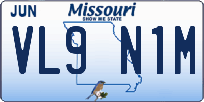 MO license plate VL9N1M