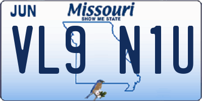MO license plate VL9N1U