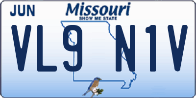 MO license plate VL9N1V