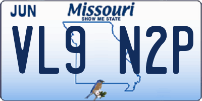 MO license plate VL9N2P