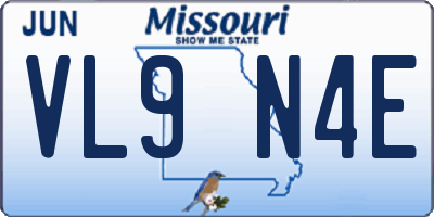 MO license plate VL9N4E