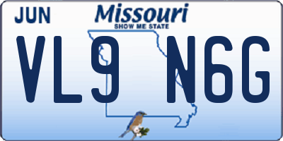 MO license plate VL9N6G