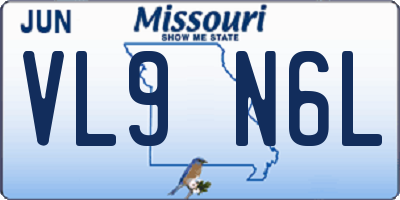 MO license plate VL9N6L