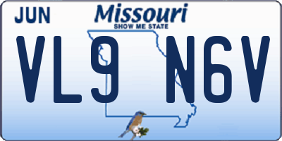 MO license plate VL9N6V