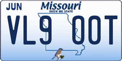 MO license plate VL9O0T