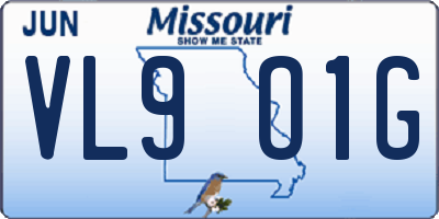 MO license plate VL9O1G