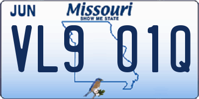 MO license plate VL9O1Q