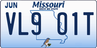 MO license plate VL9O1T