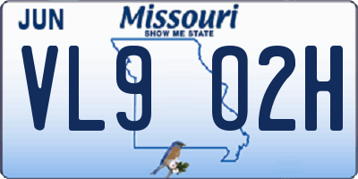 MO license plate VL9O2H