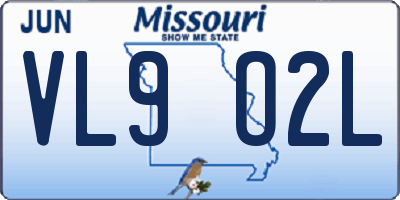 MO license plate VL9O2L